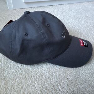 NWT CCM Grey Hockey Hat Adjustable Adult Cap One Size Fits All